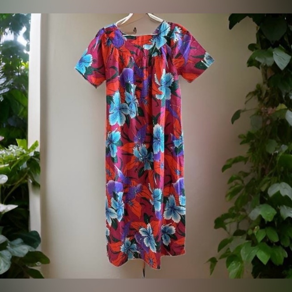 At Home Wear Sears Brand Vintage Housedress, Caftan, Kimono Size Small